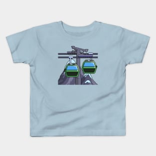 Pixel Art Cable car Kids T-Shirt